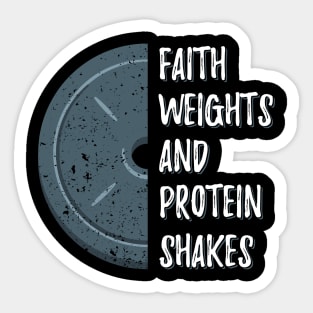 Weight Lifting Protein Shake Fitness Lover Gift Sticker